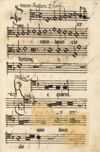 Seite aus einen Chorbuch der Bayerischen Staatsbibliothek