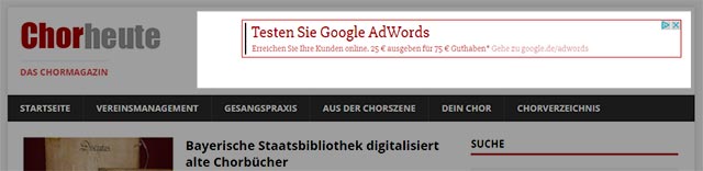 Header Ad chor-heute.de