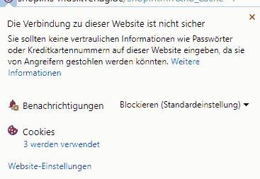 SSL-Warnung im Browser