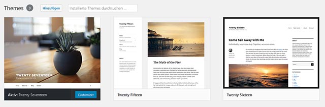 Wordpress Themeauswahl