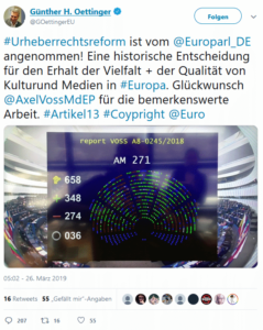 Oettingers Kompetenz-Tweet